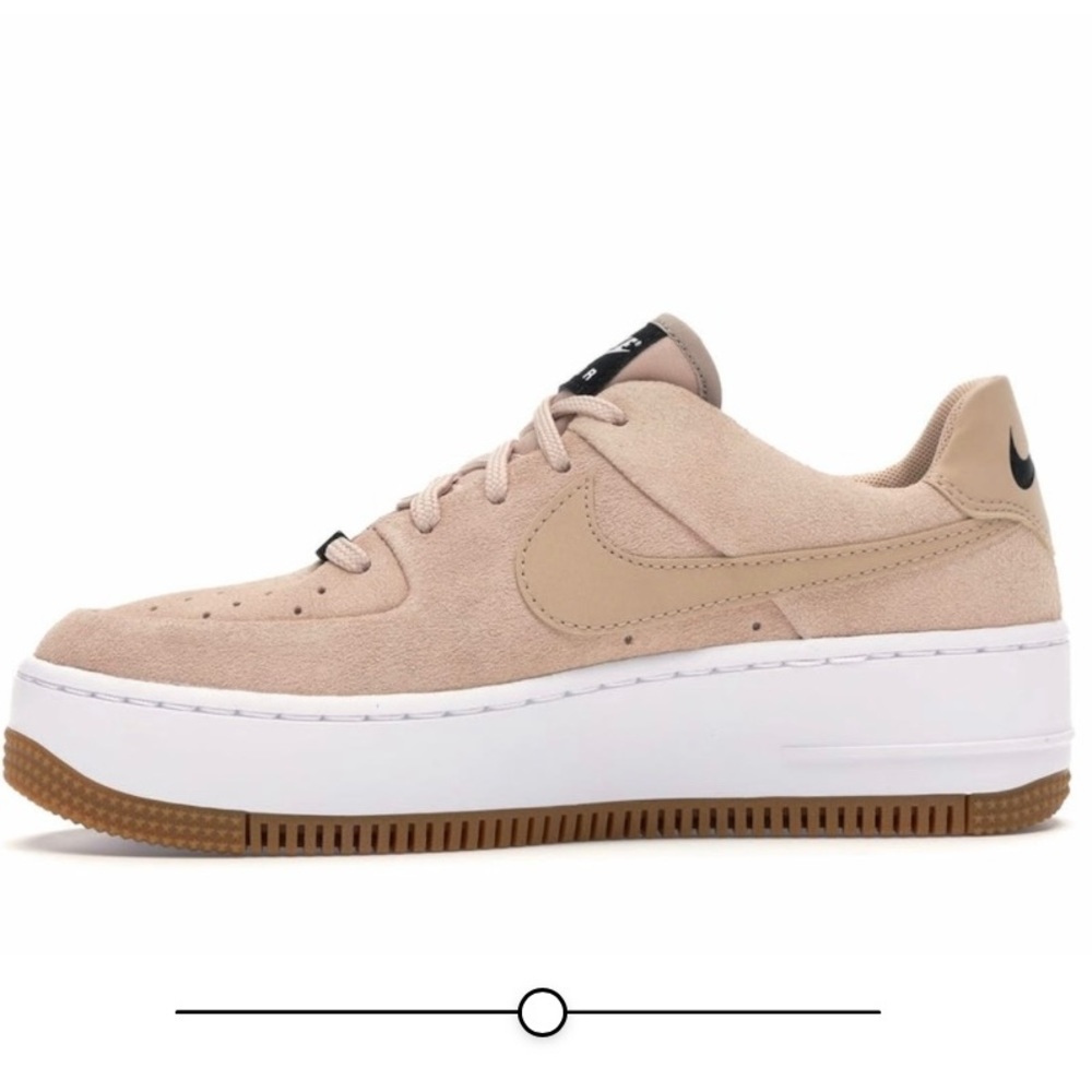 Barely Worn Nike Platform Air Force One’s in Blush Suede.